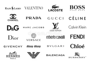 fashion brands logos vector collection most famous world eps file available 58381201